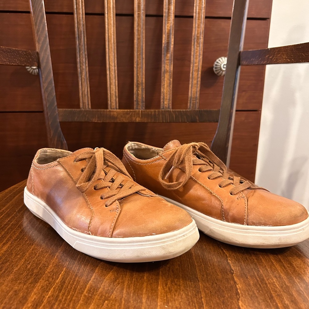 Portland Leather Casual Lace-Up Loafers in Tan